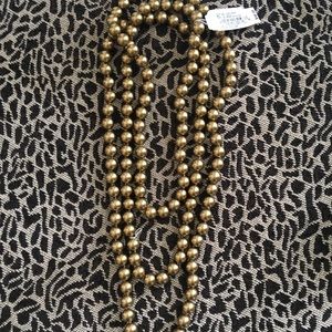 Gold beaded necklace